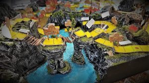 Az Ezüst-tó kincse társasjáték 3D-s terepasztal